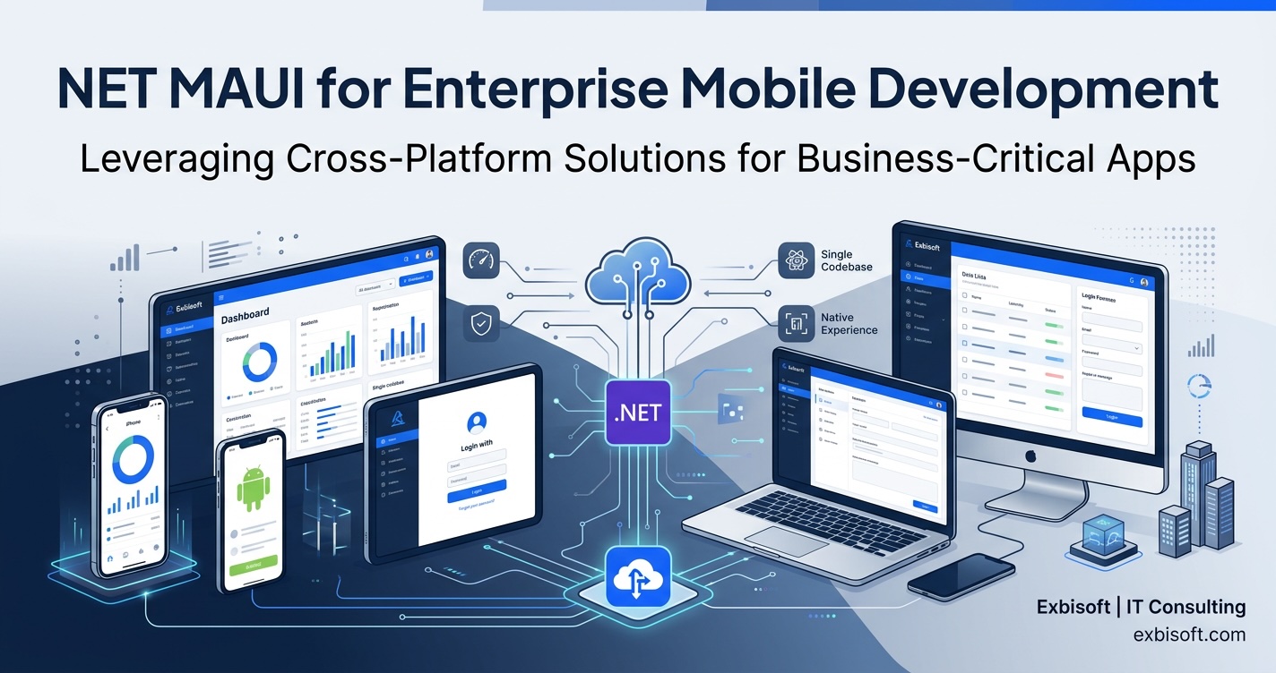 .NET MAUI connecting iOS, Android, and desktop apps through a single codebase
